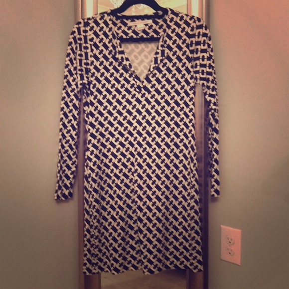 Diane Von Furstenberg Dresses Dvf Chain Link Print Black And White